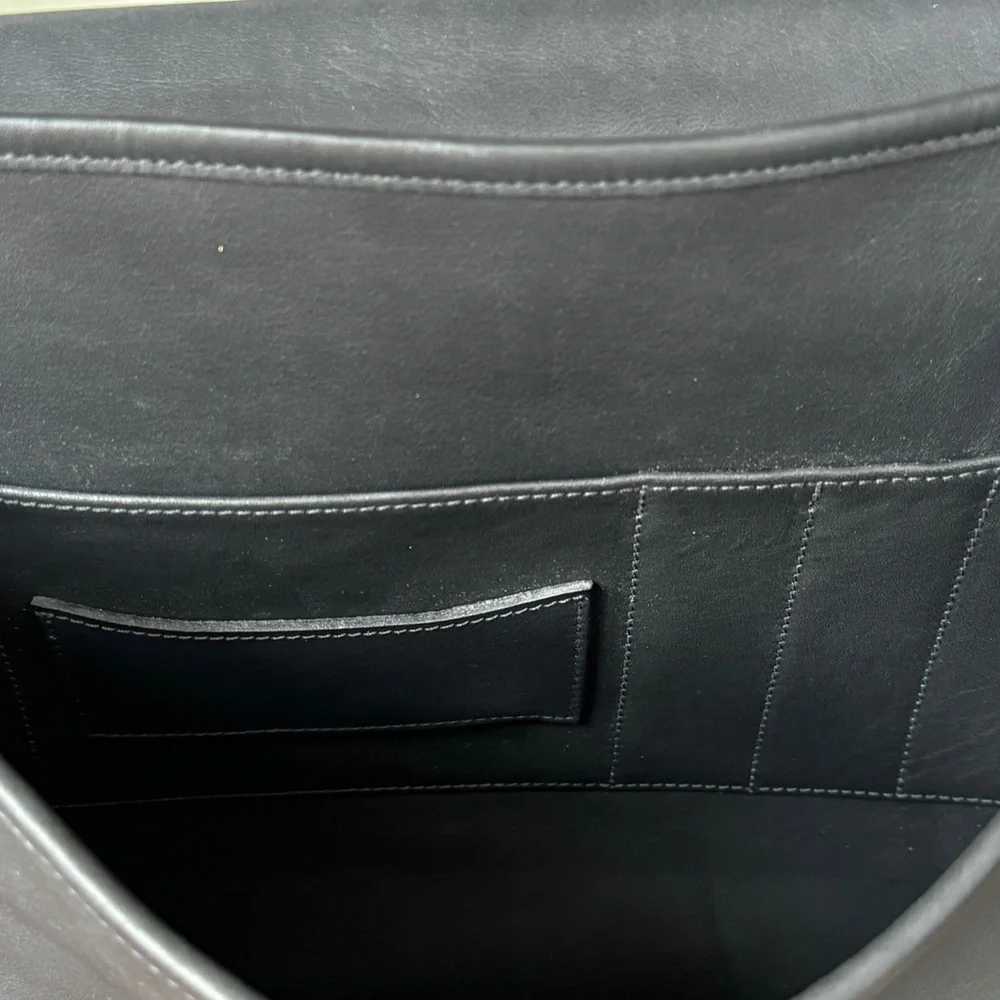 Coach Vintage Leather Metropolitan Brief Laptop Bag Black